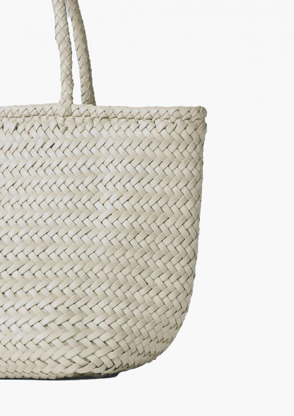 Laura Urbinati DRAGON GRACE BASKET SMALL PEARL 100% LEATHER