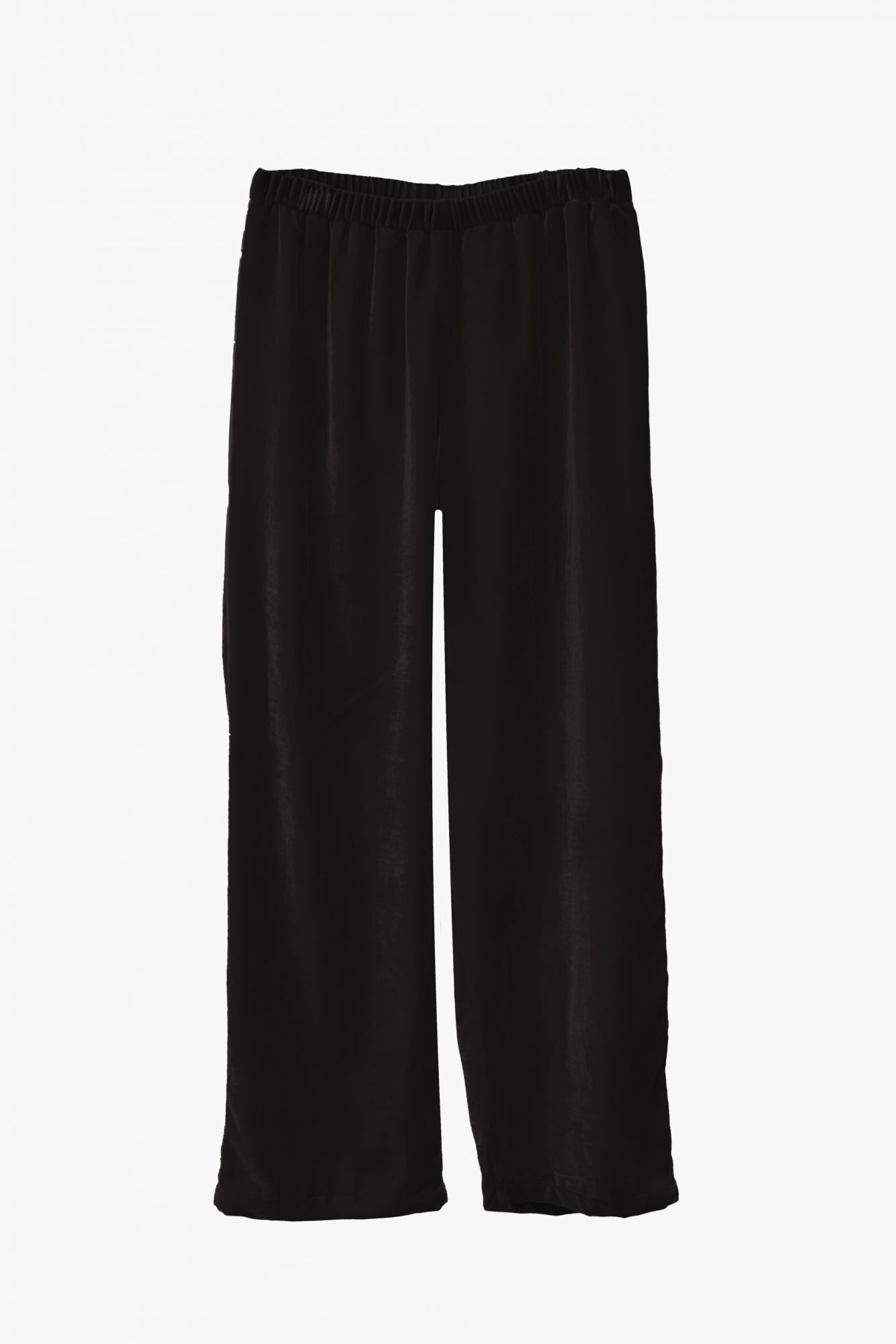 laura urbinati ELASTIC WAIST WIDE LEG PANTS SILK VELOUR