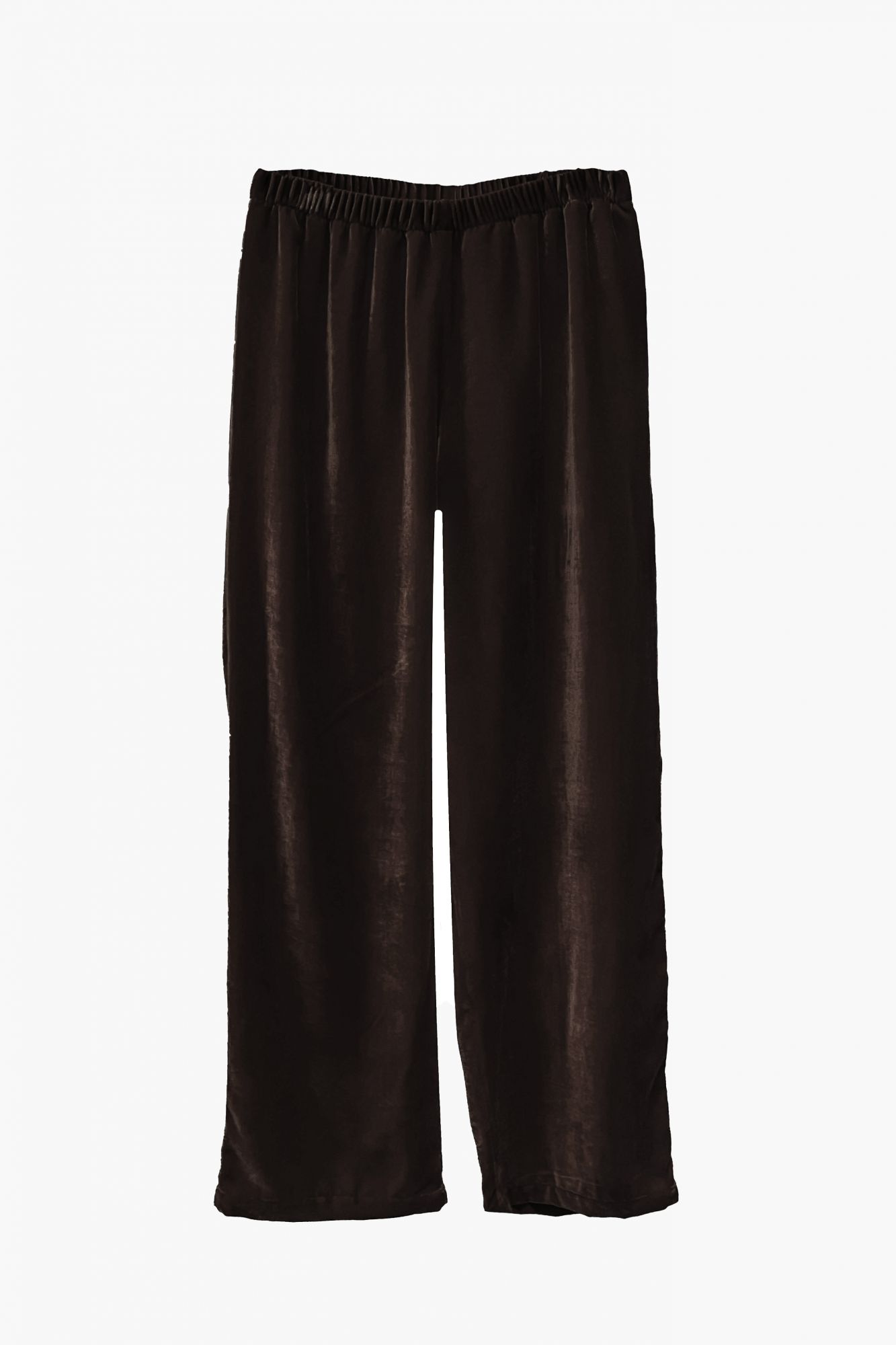 laura urbinati ELASTIC WAIST WIDE LEG PANTS SILK VELOUR