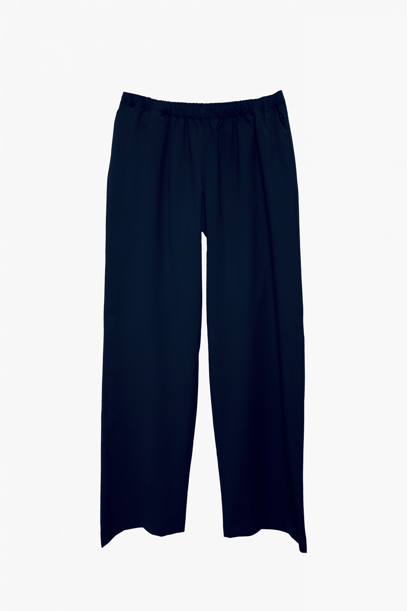 laura urbinati ELASTIC WAIST WIDE LEG PANTS STRETCH WOOL