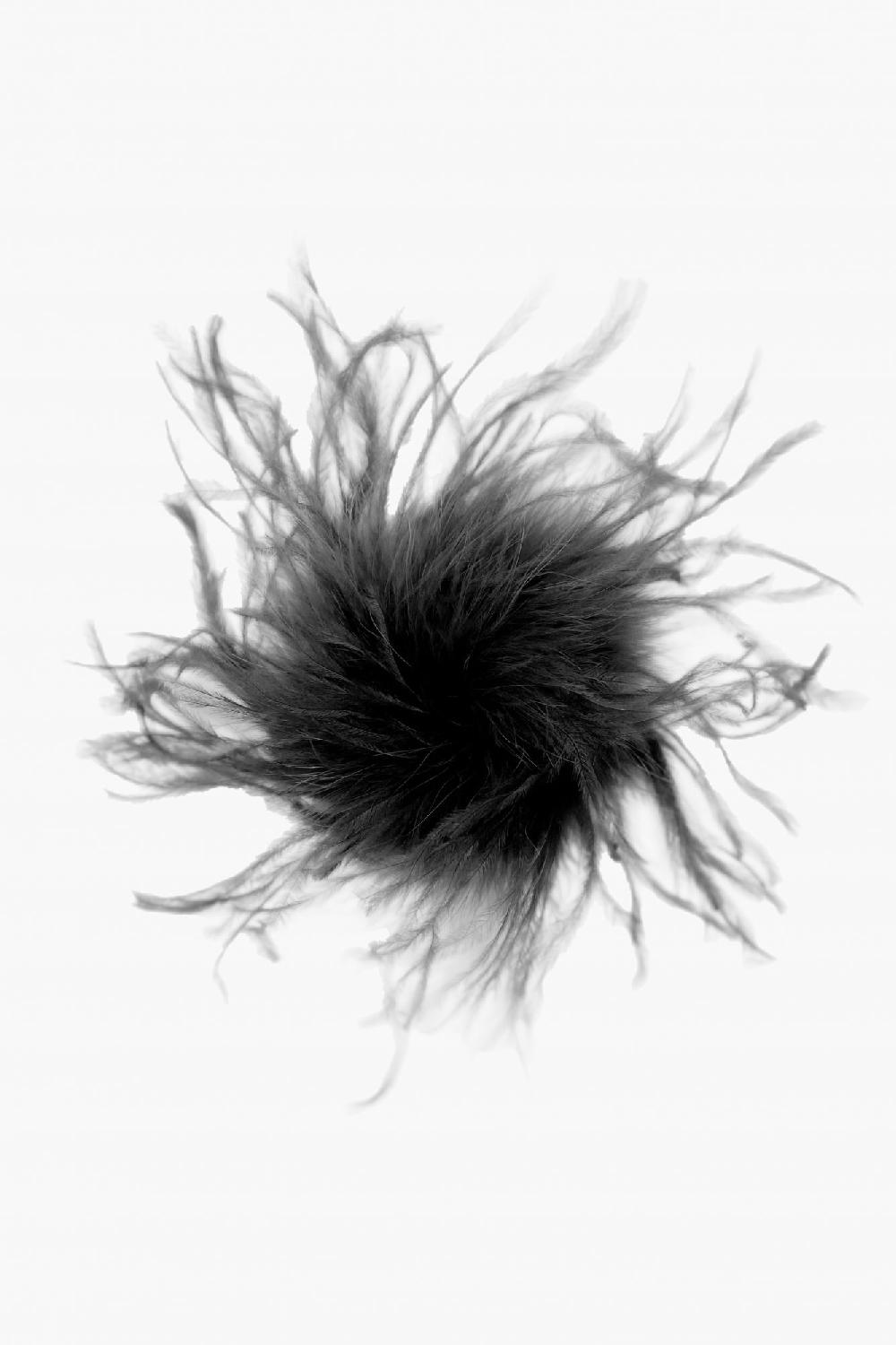 laura urbinati BROOCH BLACK FEATHERS