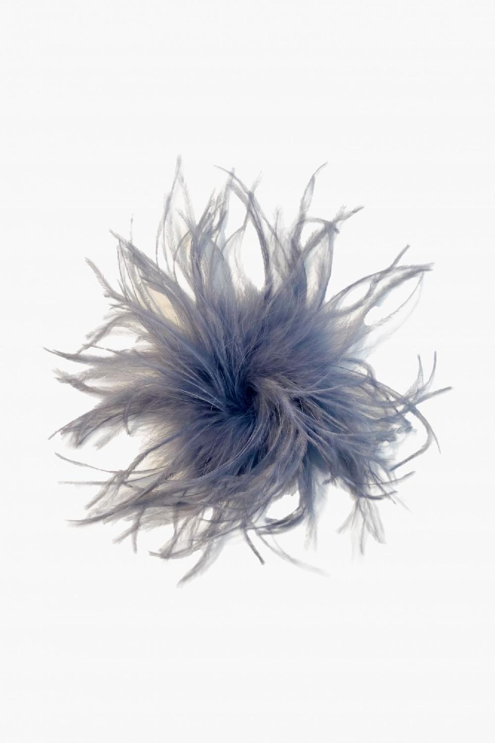 laura urbinati BROOCH GREY FEATHERS