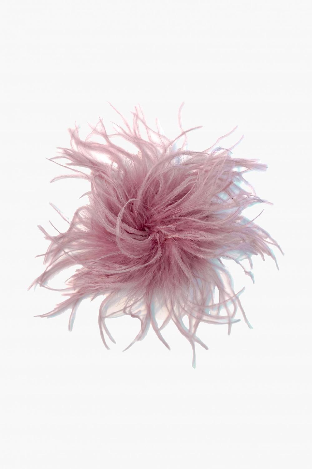 laura urbinati BROOCH MAUVE FEATHERS