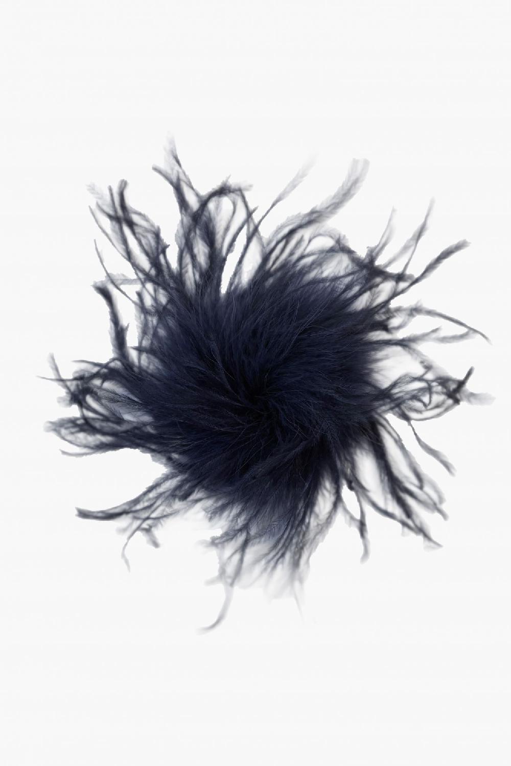 laura urbinati BROOCH NAVY FEATHERS