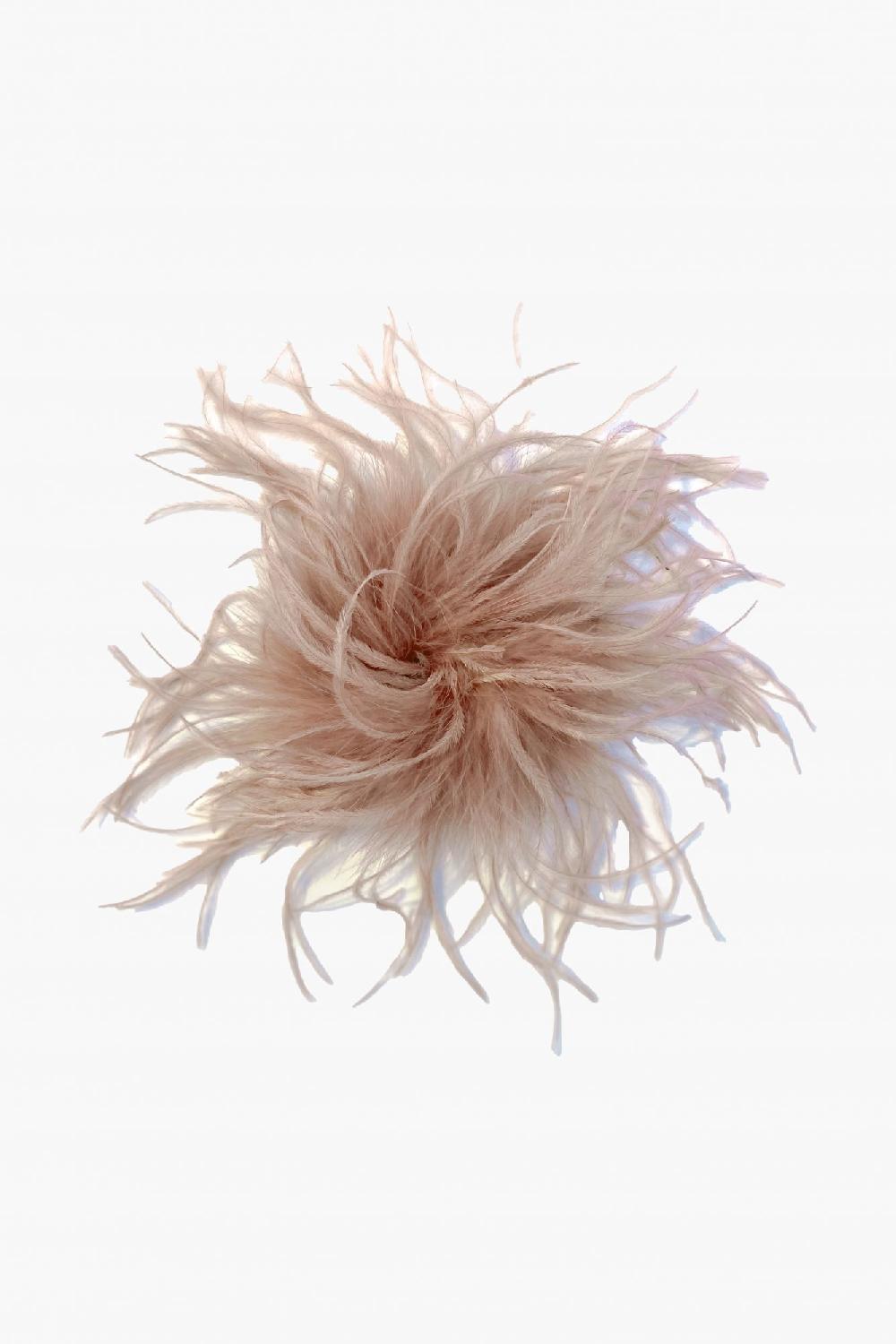 laura urbinati BROOCH PALE PINK FEATHERS