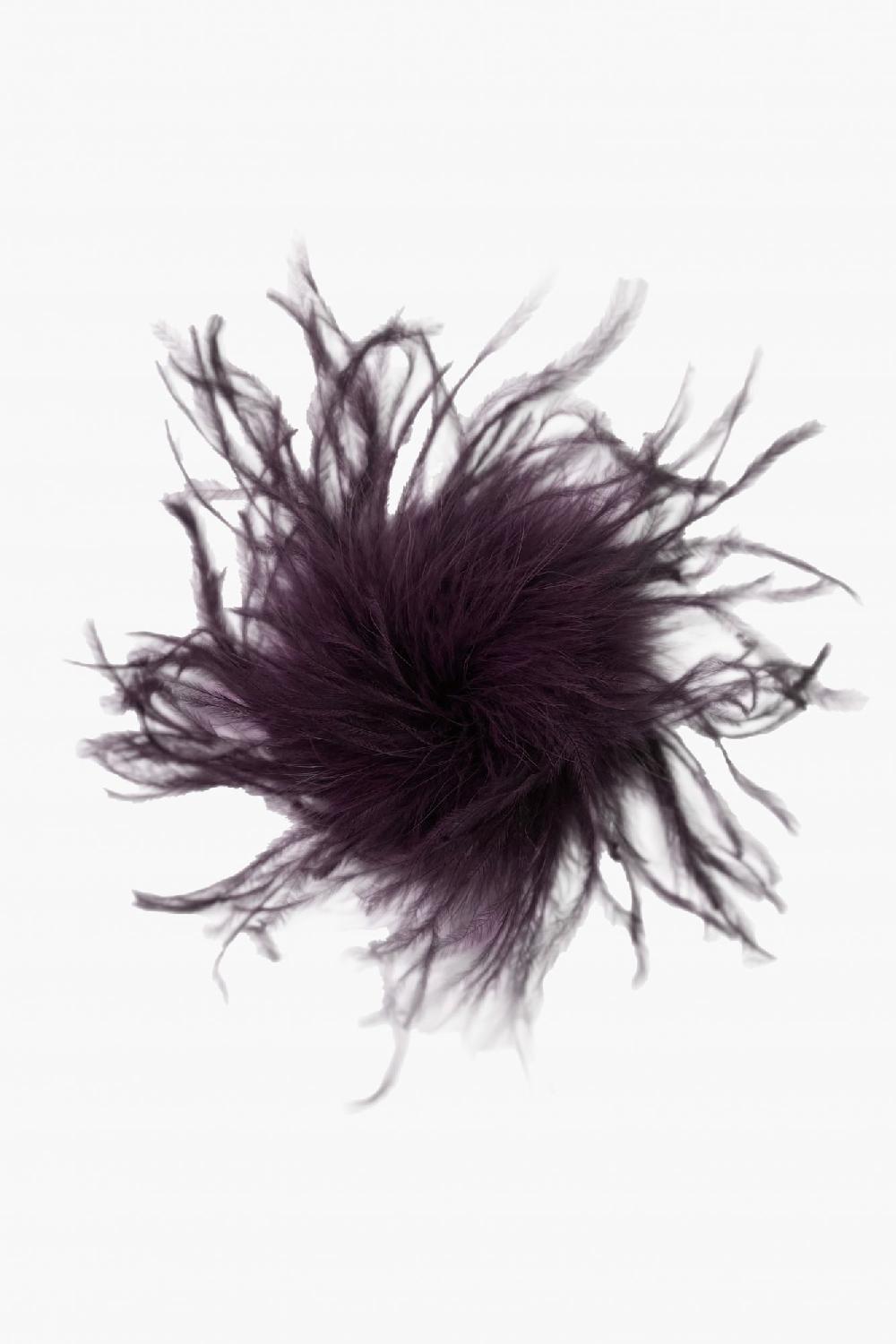 laura urbinati BROOCH PURPLE FEATHERS