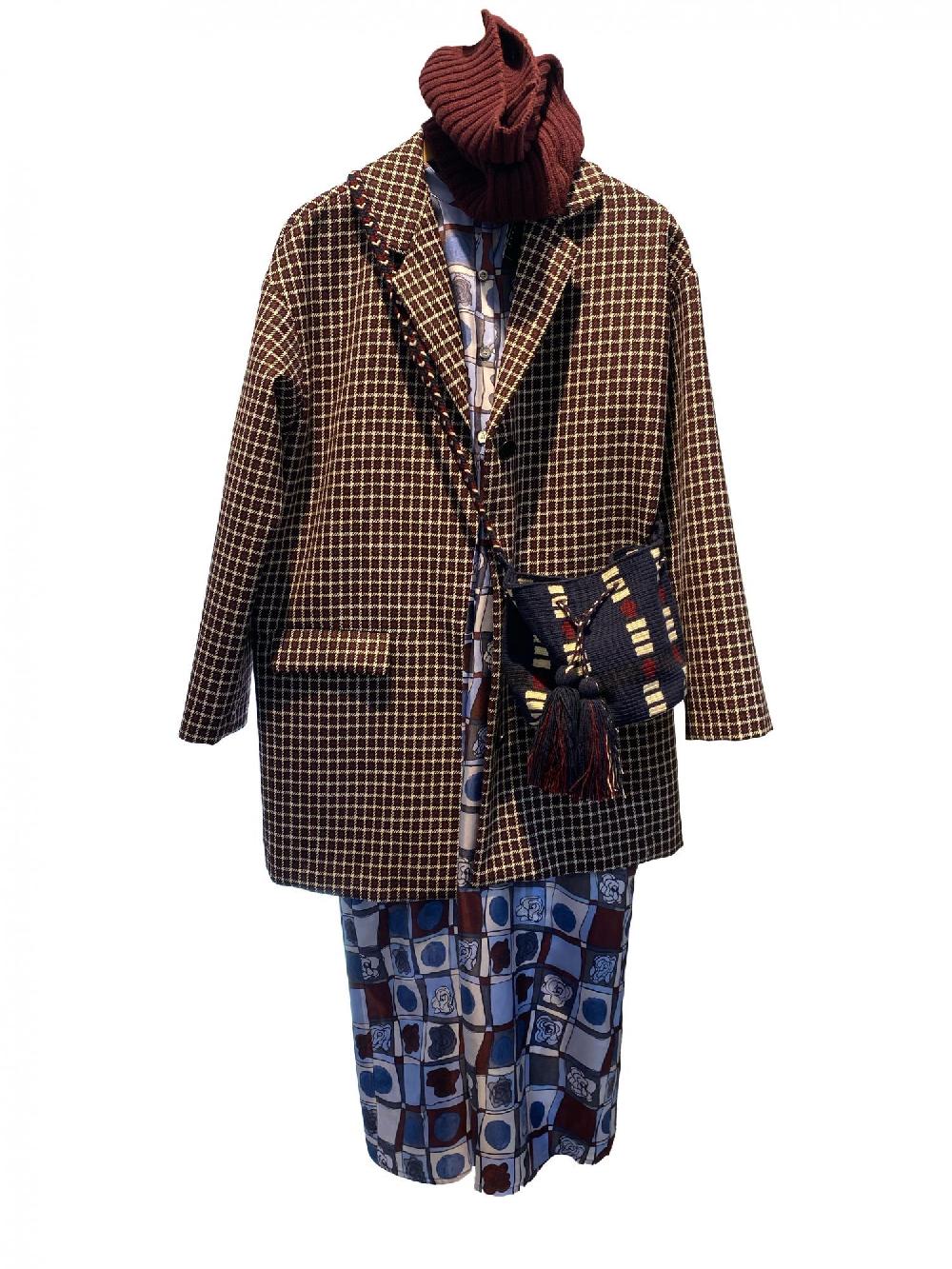 Laura Urbinati COAT 100% VIRGIN WOOL TWEED