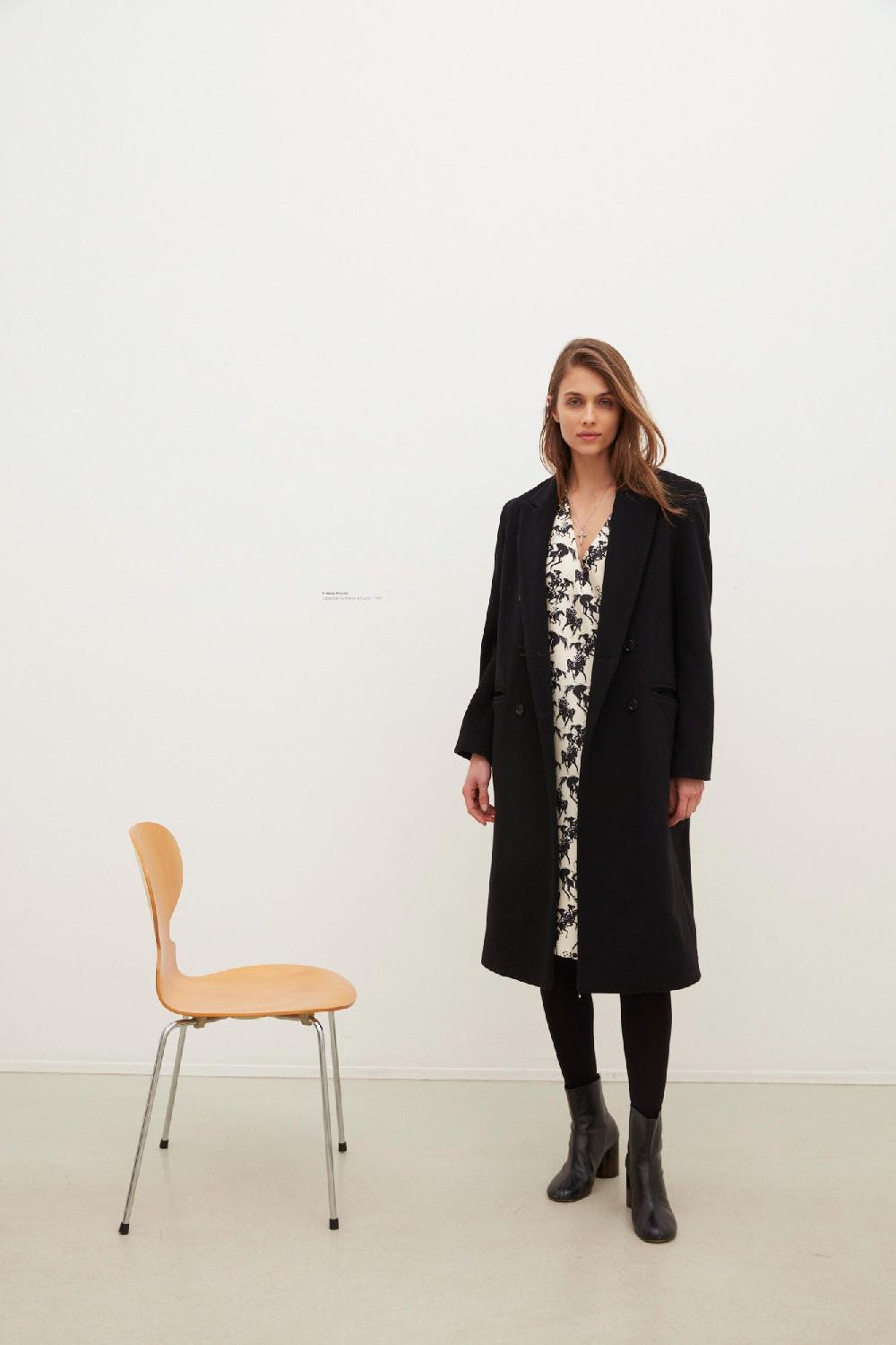 laura urbinati DOUBLE BREASTED COAT WOOL CASHMERE