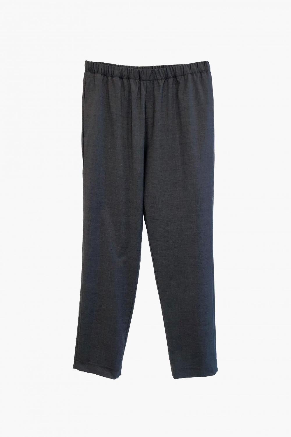 Laura Urbinati ELASTIC WAIST PANTS STRETCH WOOL