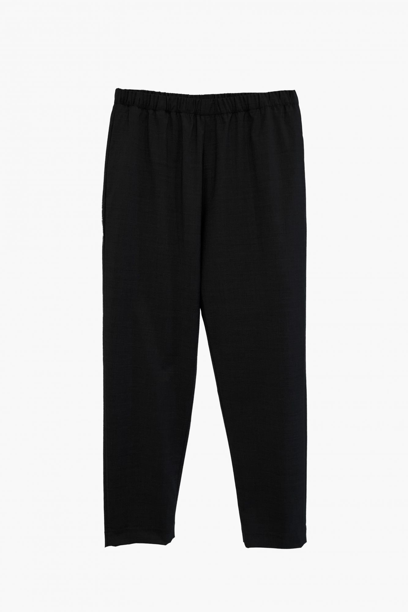 laura urbinati ELASTIC WAIST PANTS STRETCH WOOL