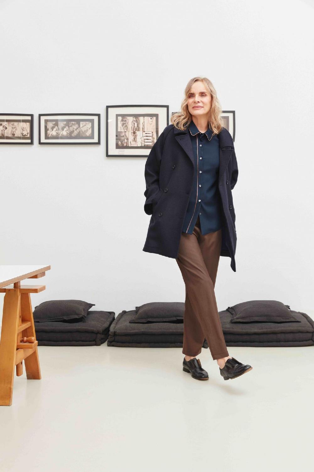 laura urbinati ELASTIC WAIST PANTS STRETCH WOOL