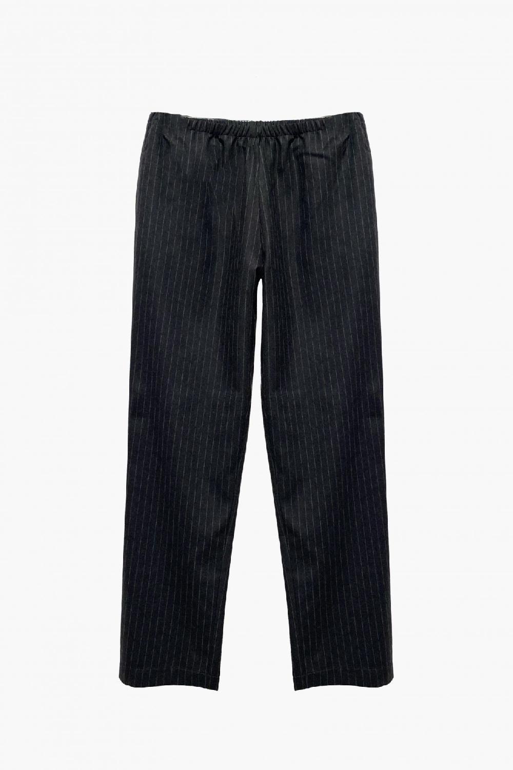 laura urbinati ELASTIC WAIST PANTS WOOL PINSTRIPES