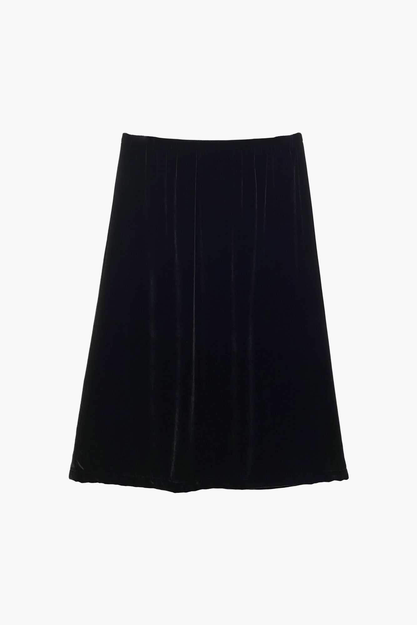 laura urbinati ELASTIC WAIST SKIRT SILK VELOUR