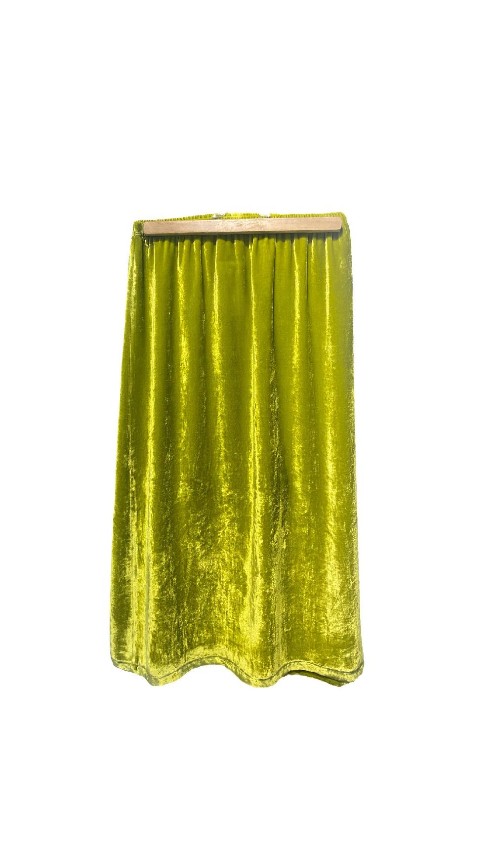 laura urbinati ELASTIC WAIST SKIRT SILK VELVET