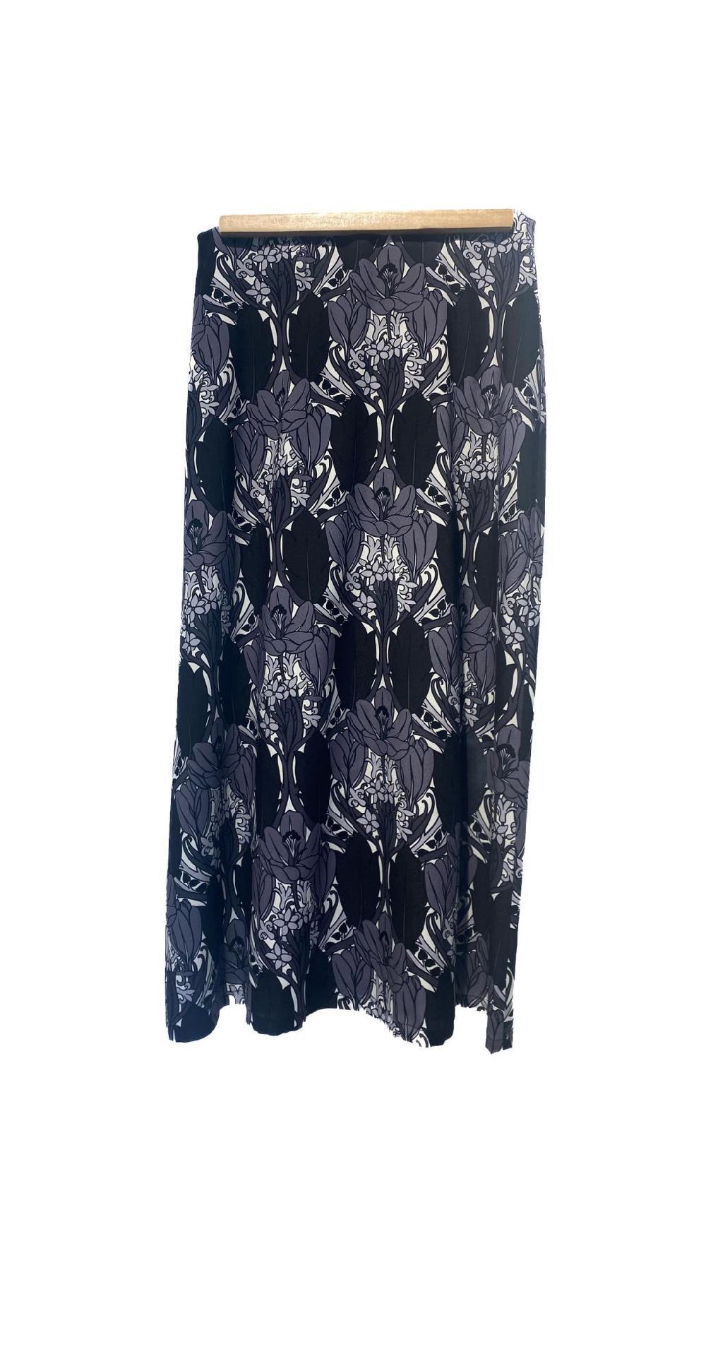 laura urbinati LONGUETTE SKIRT STRETCH SATIN SILK