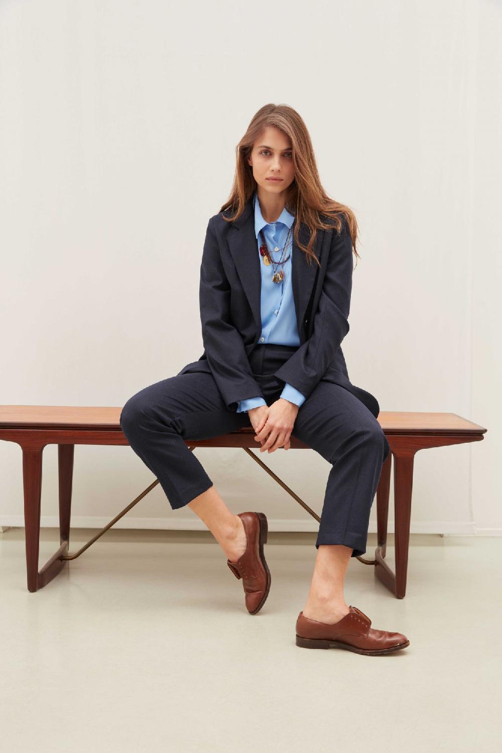 Laura Urbinati OVERSIZED SHIRT STRETCH SILK SATIN