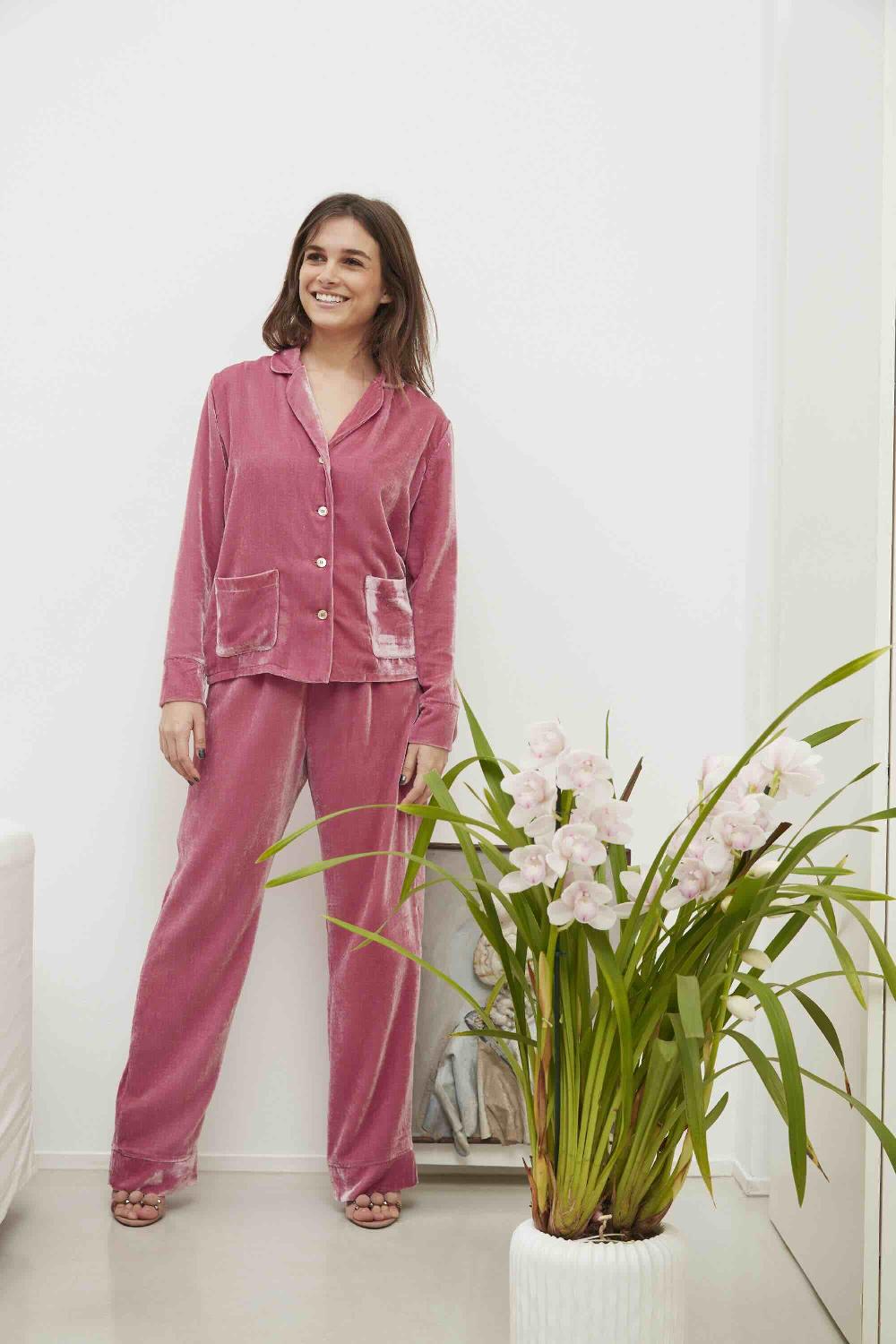 Laura Urbinati PAJAMA PANTS SILK VELVET