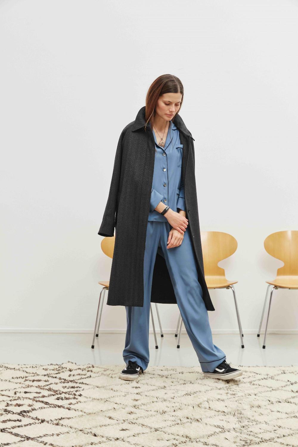 Laura Urbinati PAJAMA PANTS STRETCH SATIN SILK