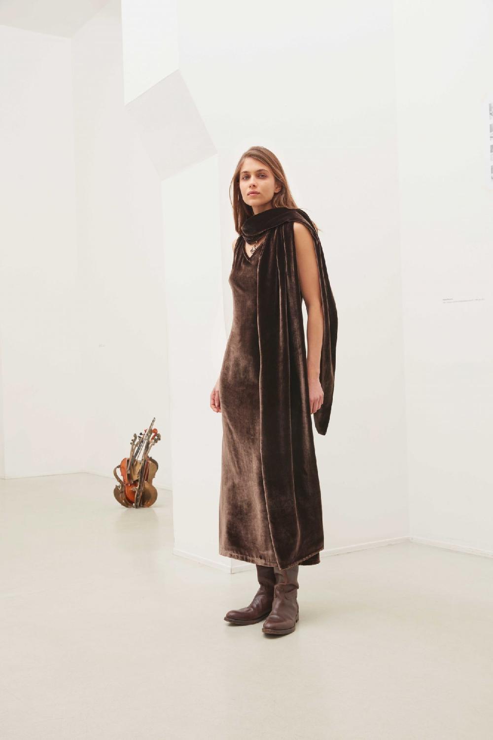 Laura Urbinati SCARF DRESS SILK VELOUR