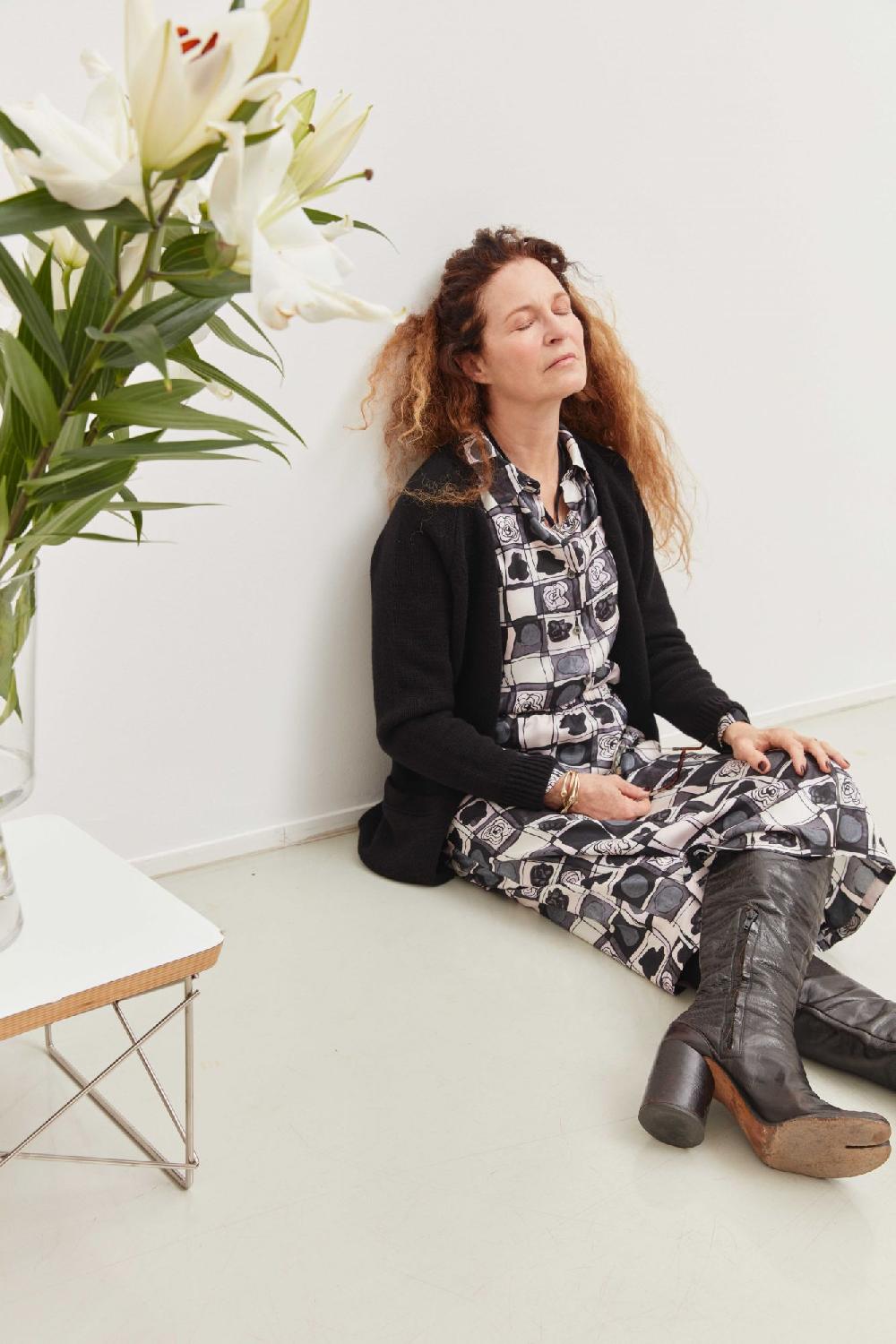 Laura Urbinati SHIRT OFF WHITE/BLACK/GREY/CHARCOAL