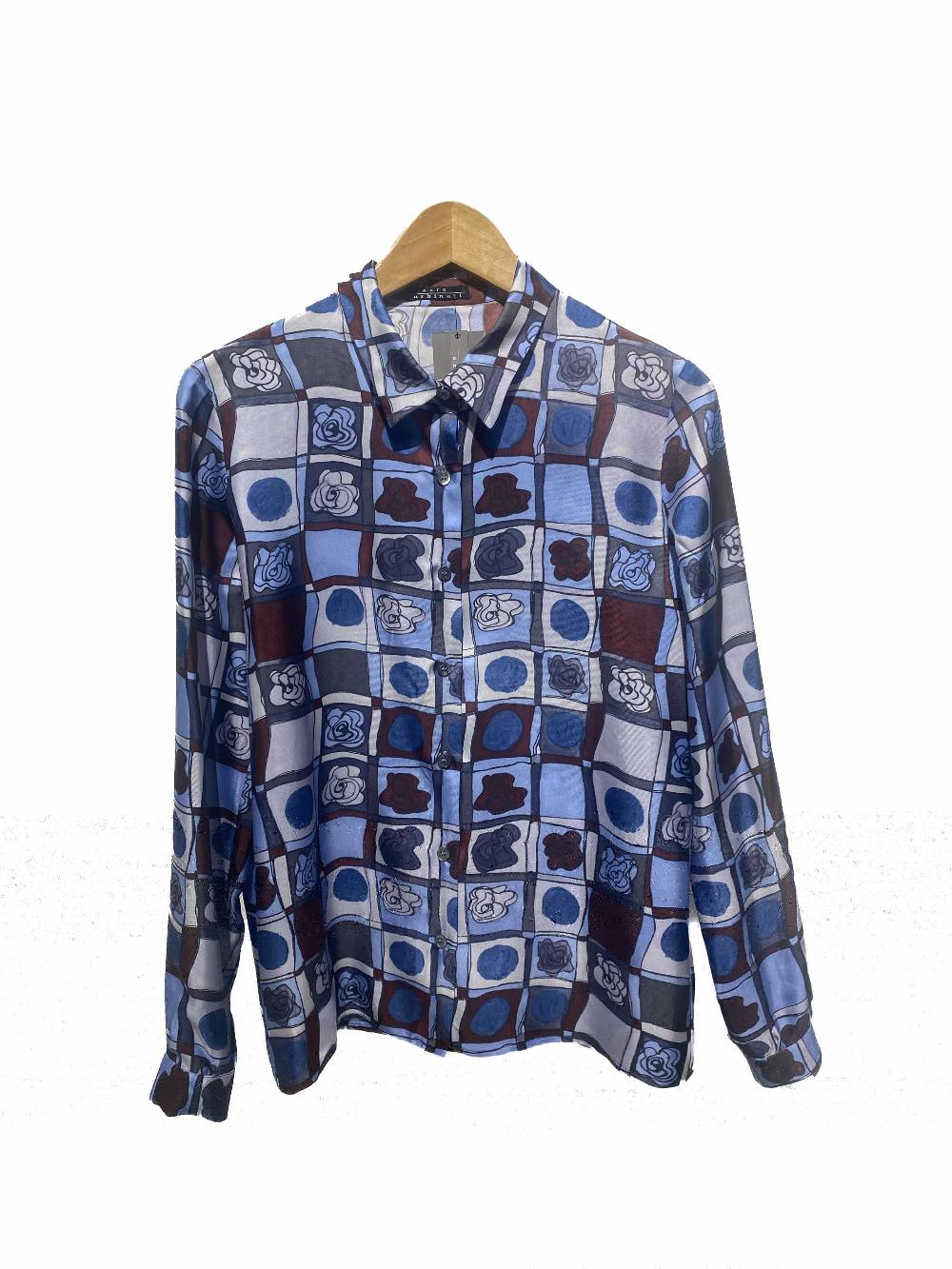 laura urbinati SHIRT SILK TWILL FIORI MO PRINT