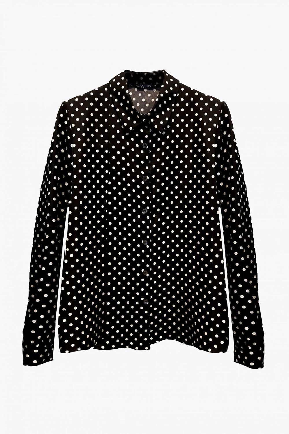laura urbinati SHIRT SILK TWILL POLKA DOTS PRINT