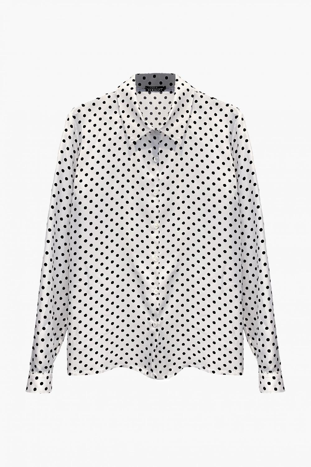 laura urbinati SHIRT SILK TWILL POLKA DOTS PRINT