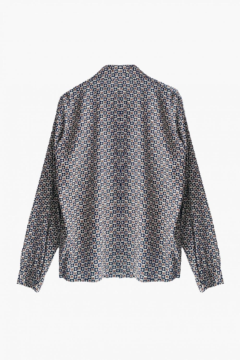 Laura Urbinati SHIRT STRETCH SILK GEOMETRICO PRINT