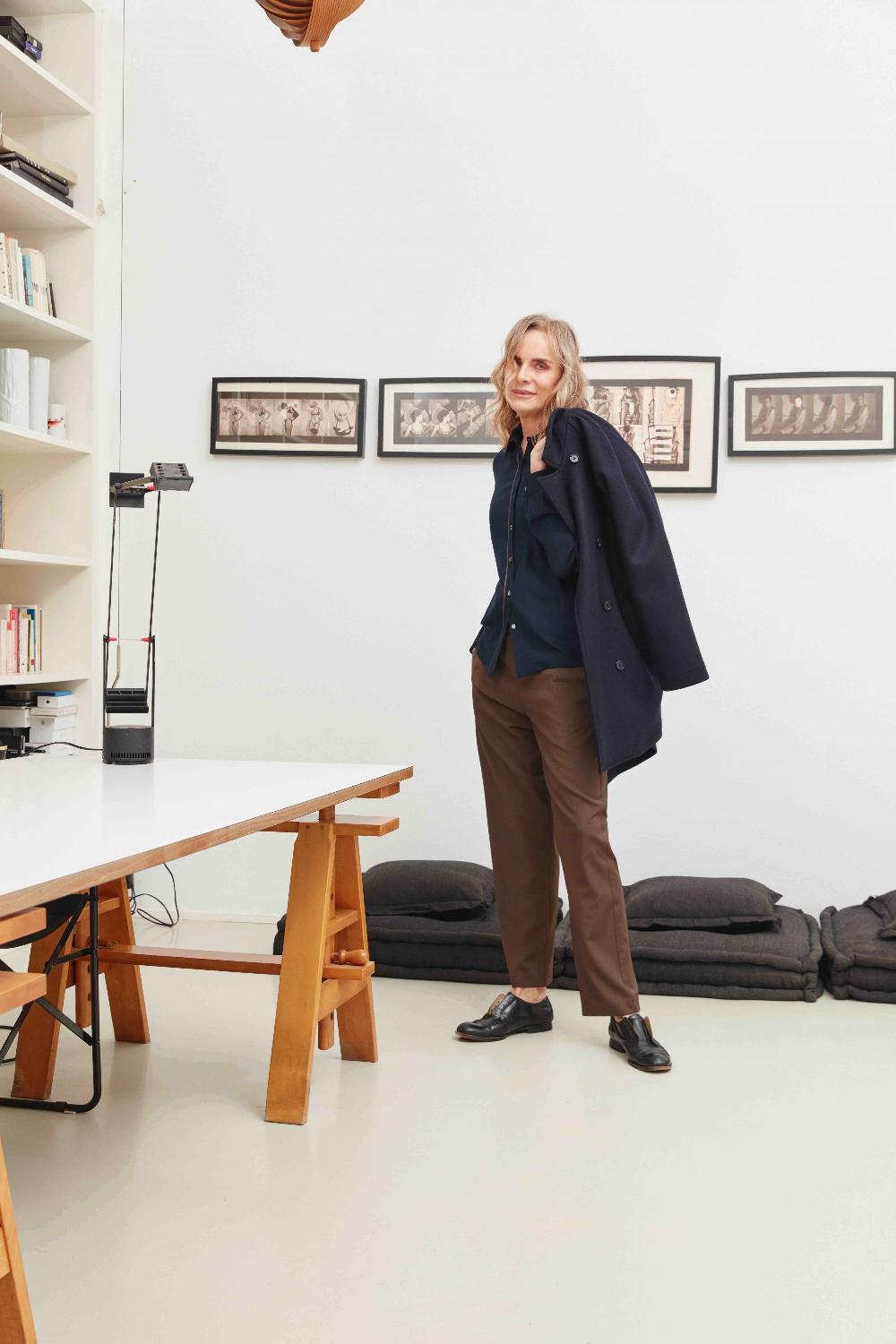 laura urbinati SHIRT W/PIPING STRETCH SATIN SILK