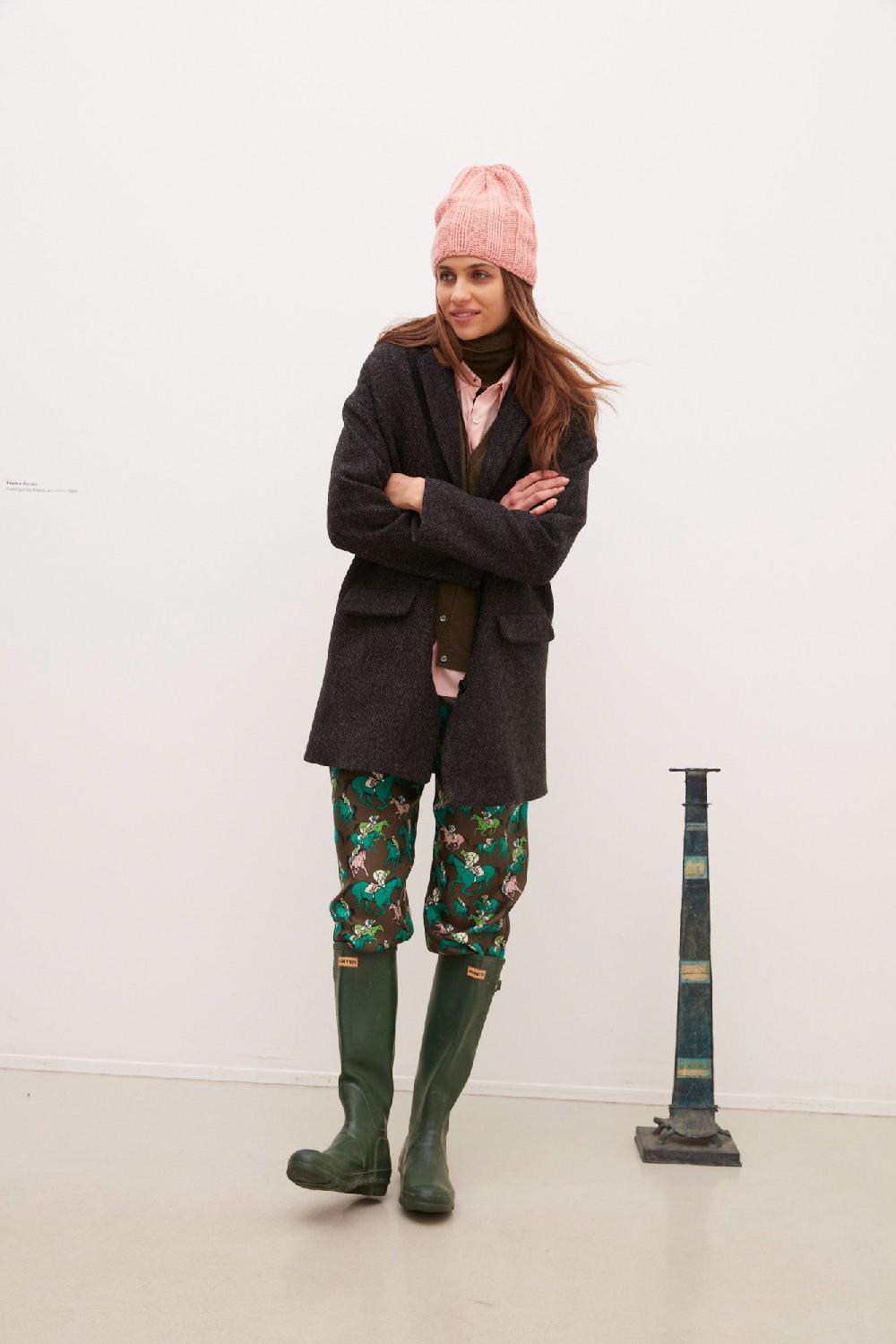 Laura Urbinati SHORT COCOON COAT CHEVRON