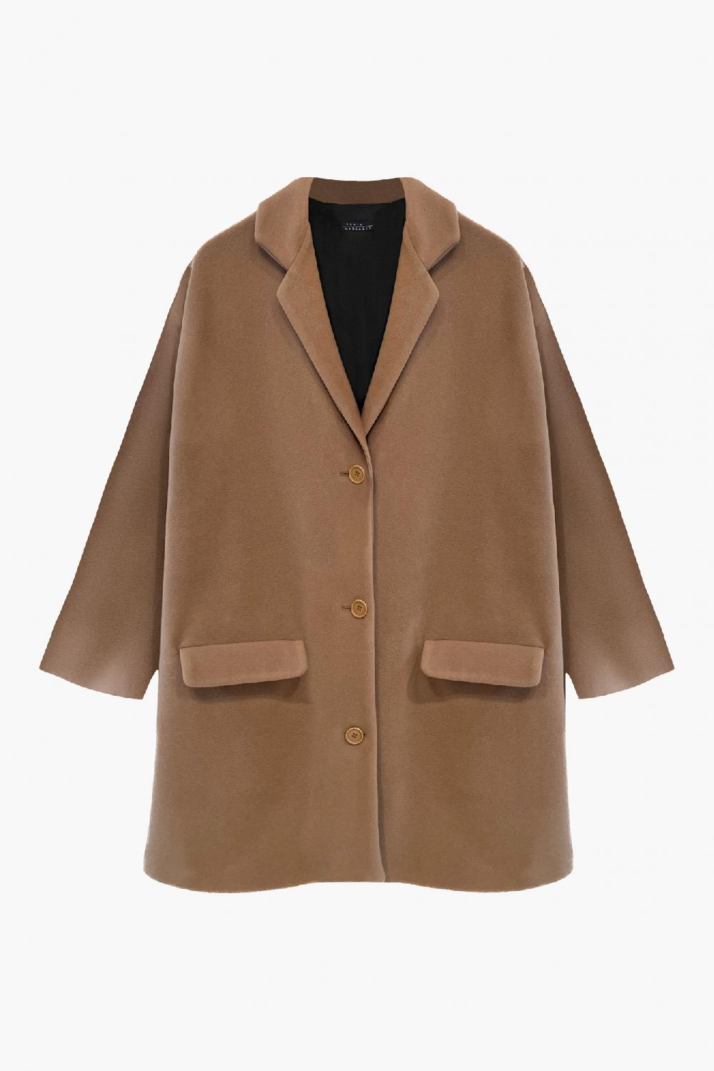 Laura Urbinati SHORT COCOON COAT WOOL CASHMERE