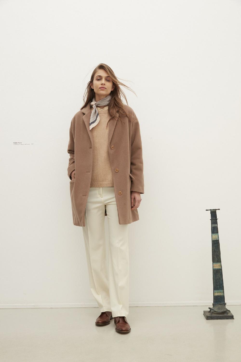 laura urbinati SHORT COCOON COAT WOOL CASHMERE