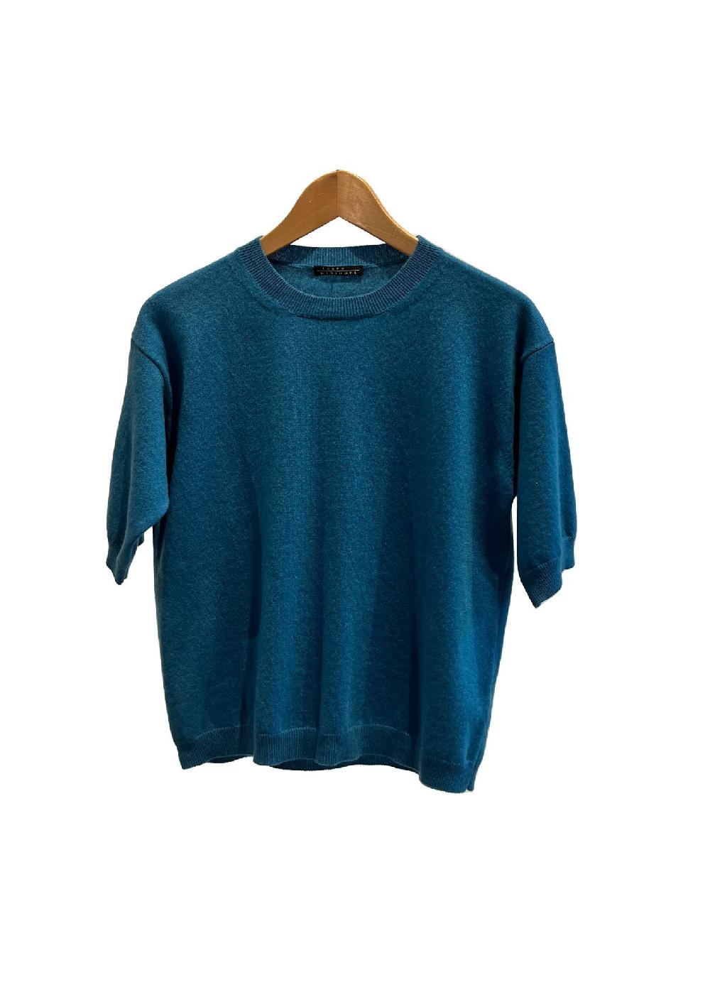 laura urbinati SHORT SLEEVES SWEATER 100% CASHMERE