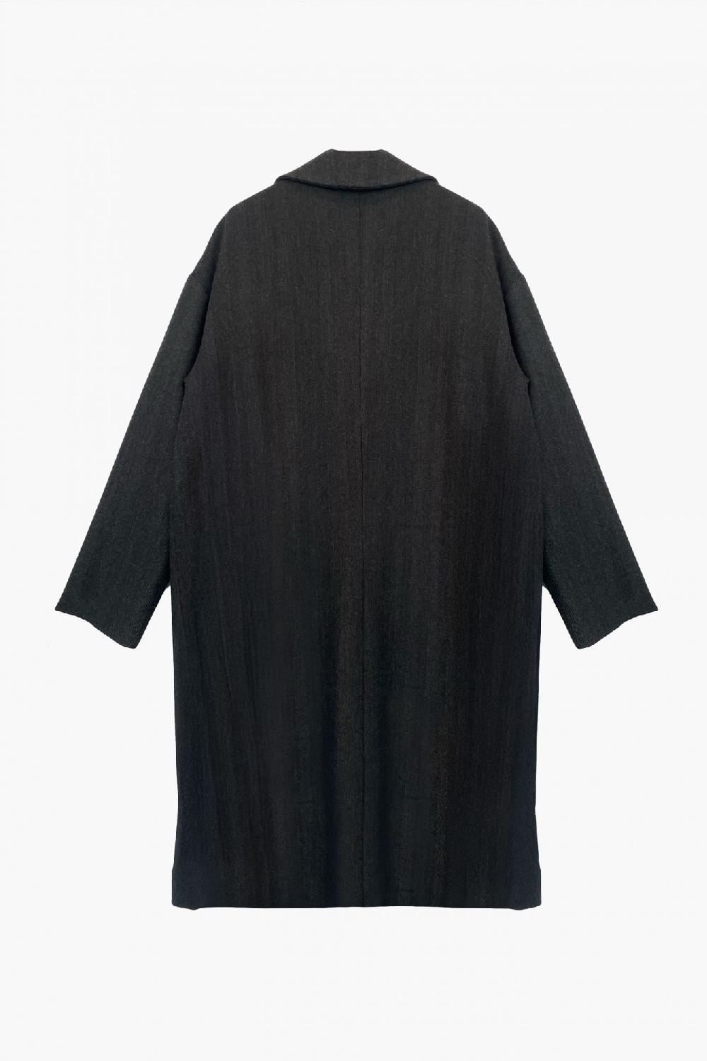 Laura Urbinati SINGLE BREASTED COCOON COAT WOOL