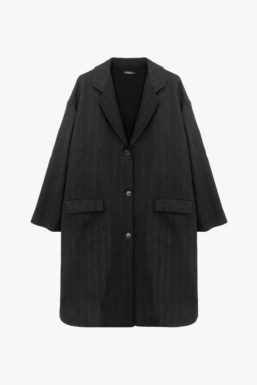 laura urbinati SINGLE BREASTED COCOON COAT WOOL