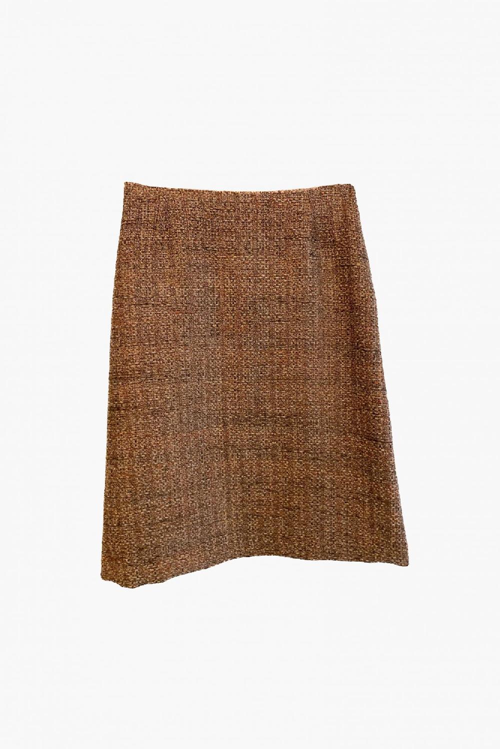 Laura Urbinati SKIRT CANVAS WOOL LUREX