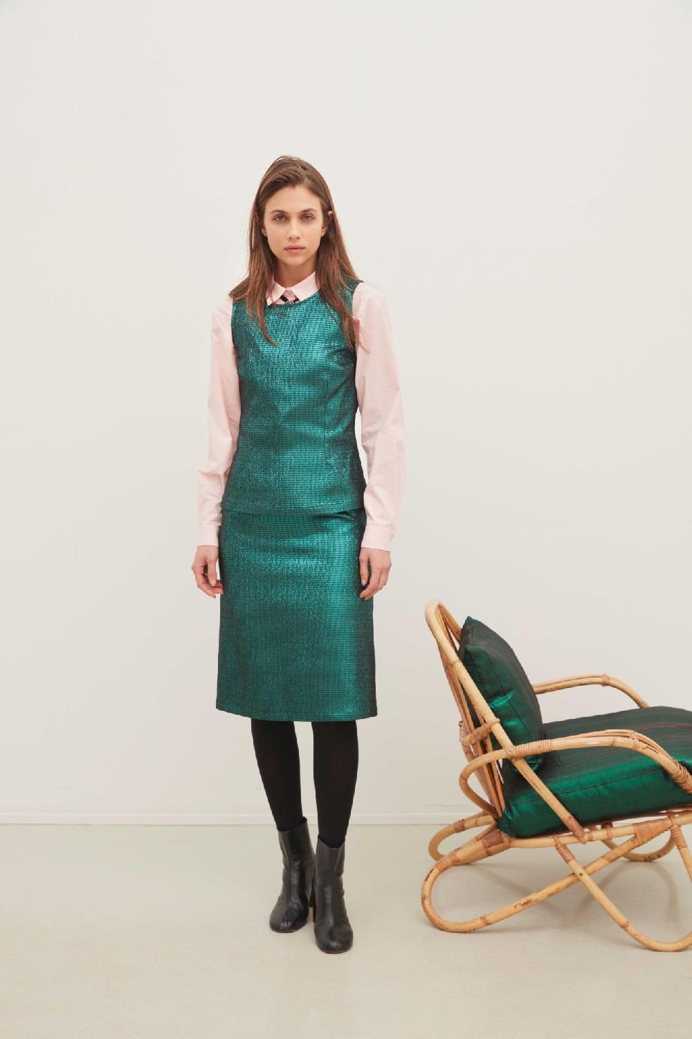 Laura Urbinati SKIRT CIOCCOLATINO LUREX