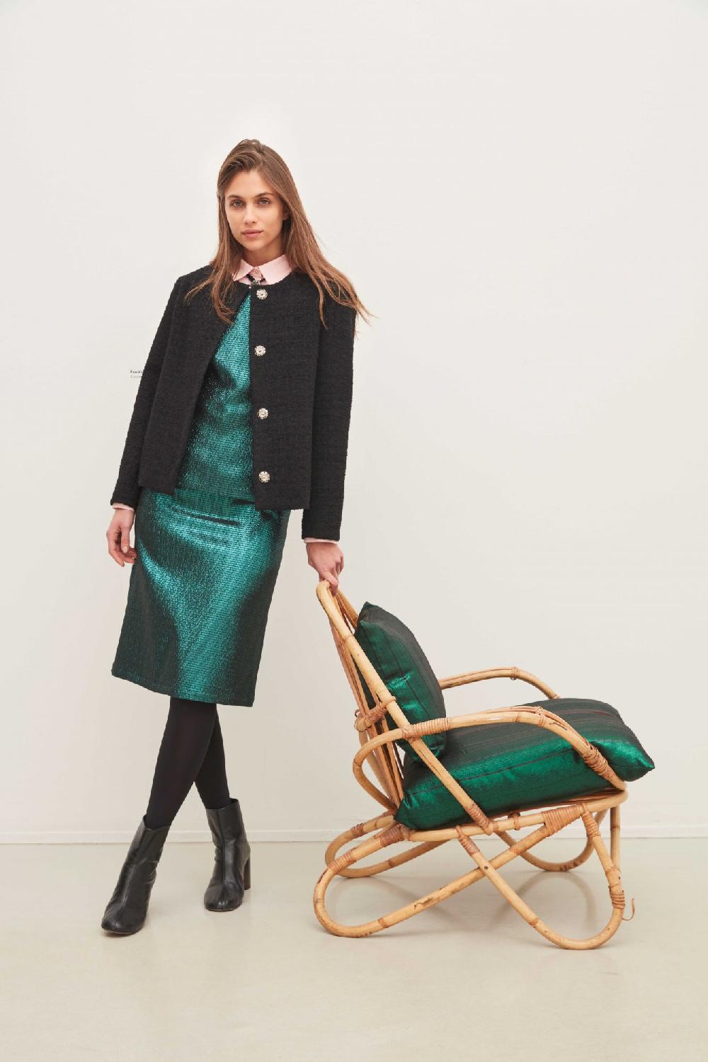 laura urbinati SKIRT CIOCCOLATINO LUREX