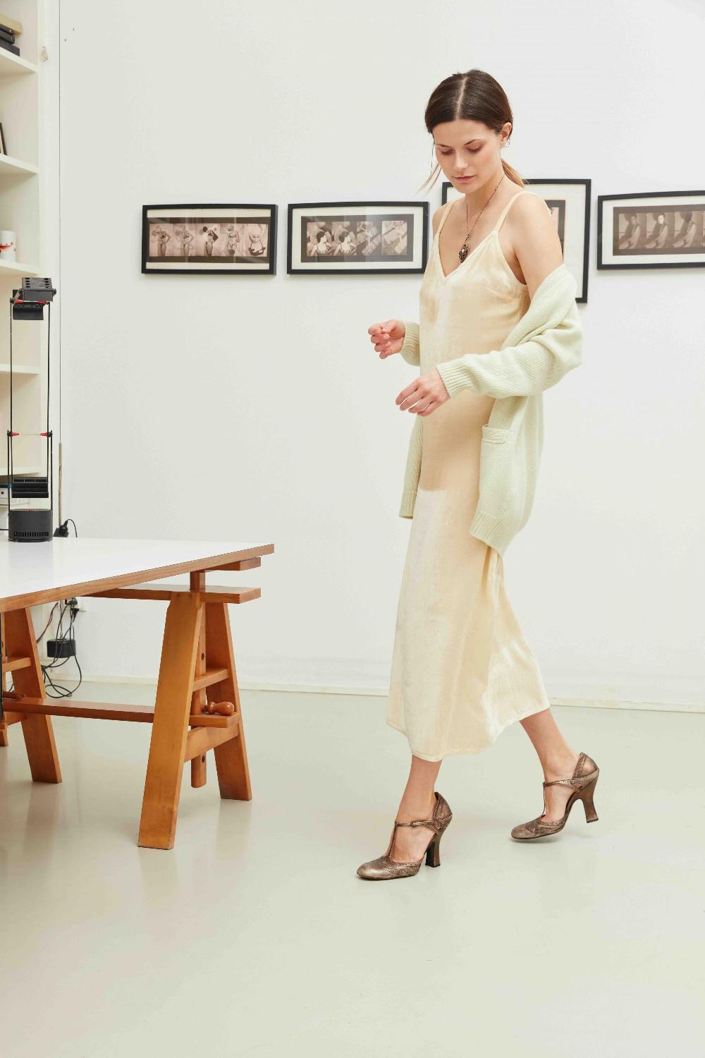 laura urbinati SLIP DRESS SILK VELVET