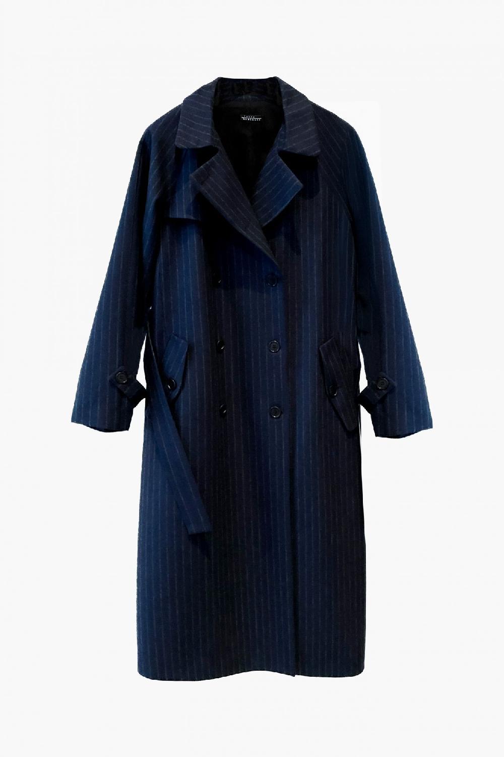Laura Urbinati TRENCH COAT WOOL FLANNEL