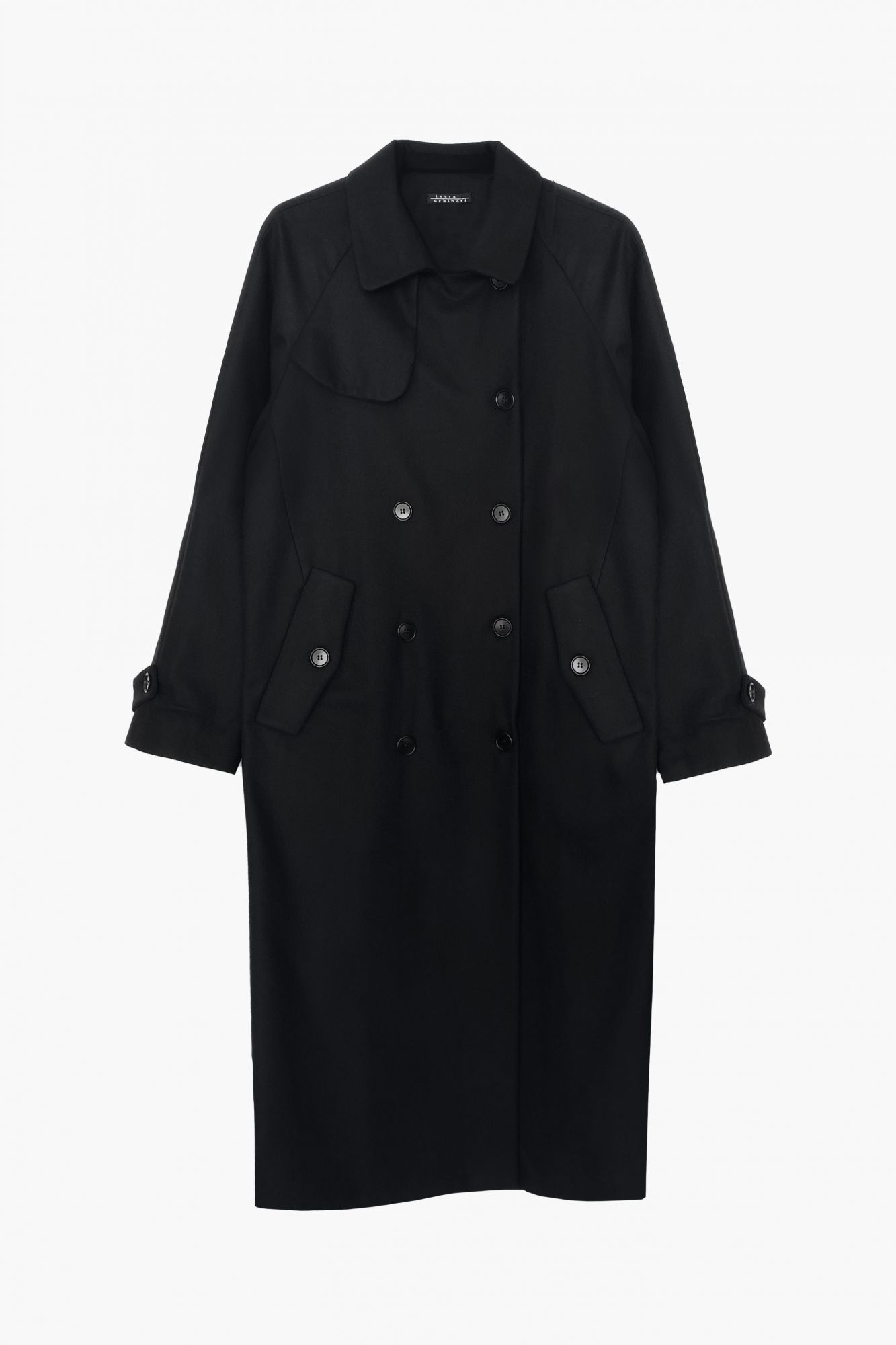 laura urbinati TRENCH COAT WOOL FLANNEL