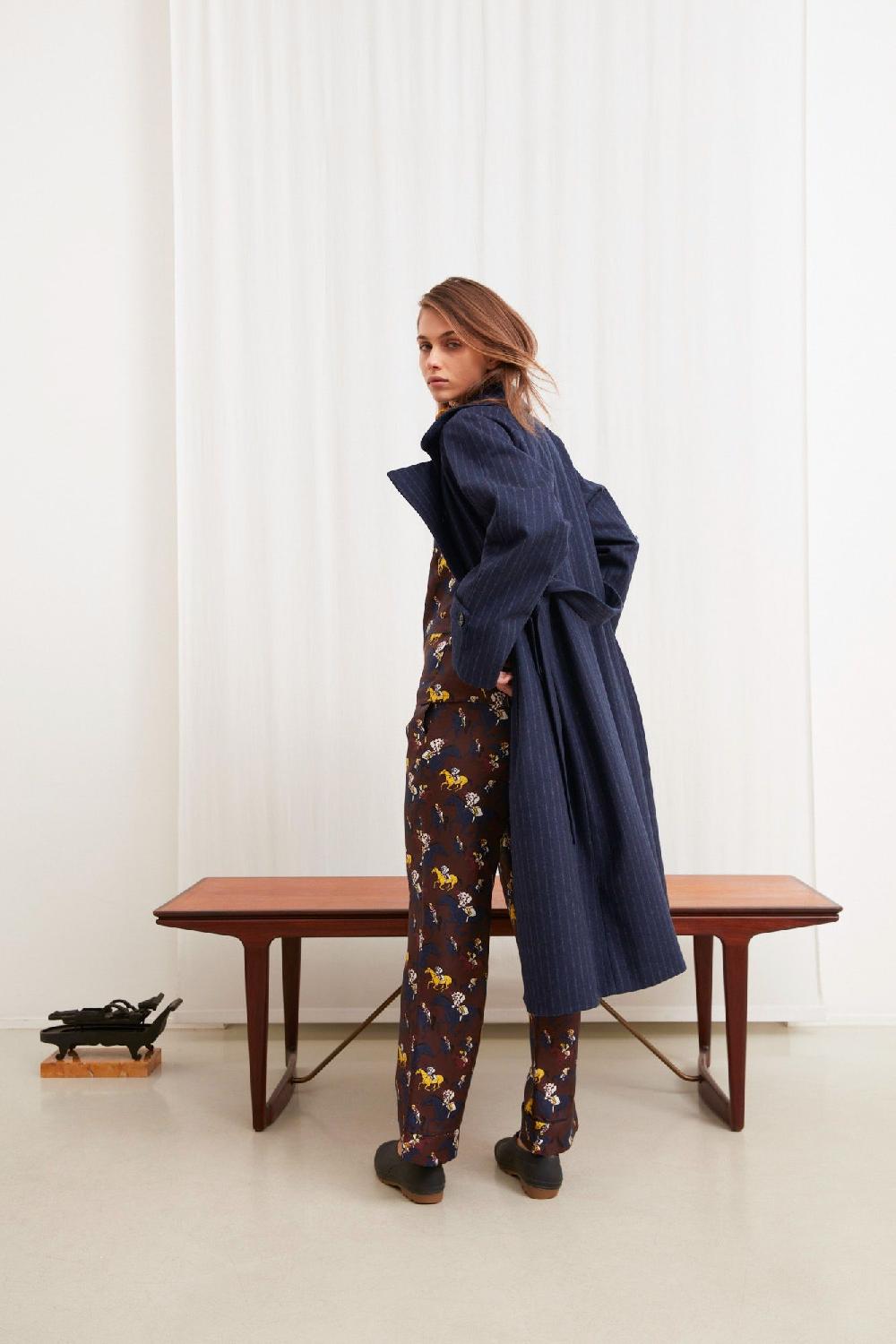 laura urbinati TRENCH COAT WOOL FLANNEL