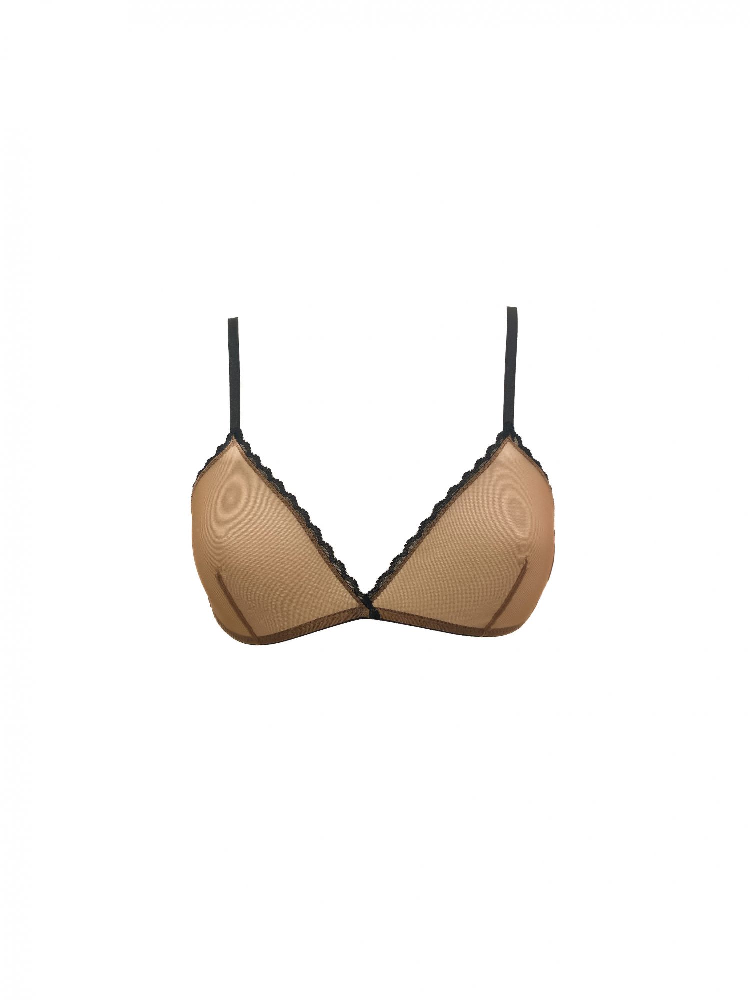 laura urbinati TRIANGLE BRA SAND STRETCH TOULLE