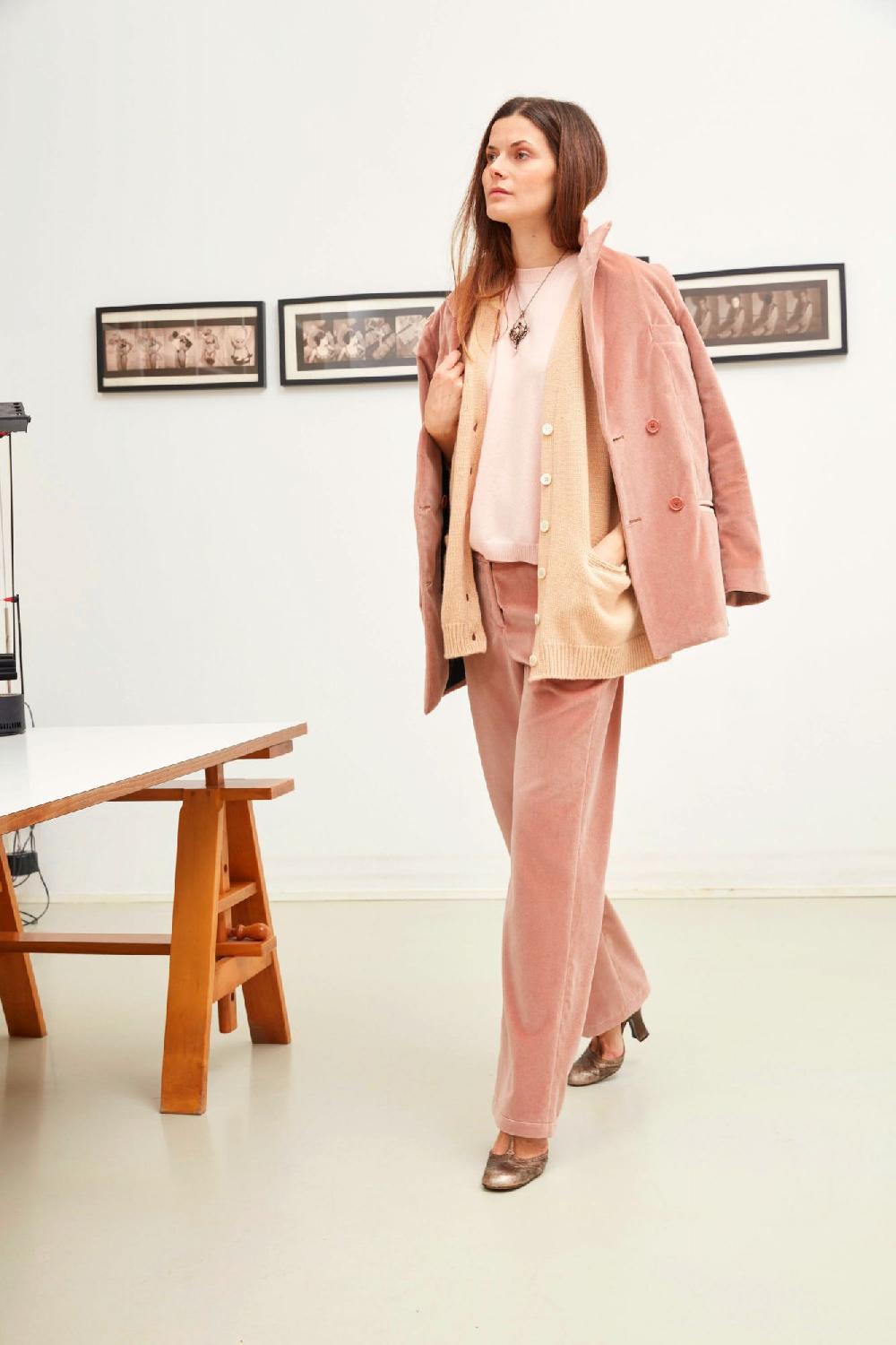 laura urbinati TRUMPET LONG PANTS VELVET