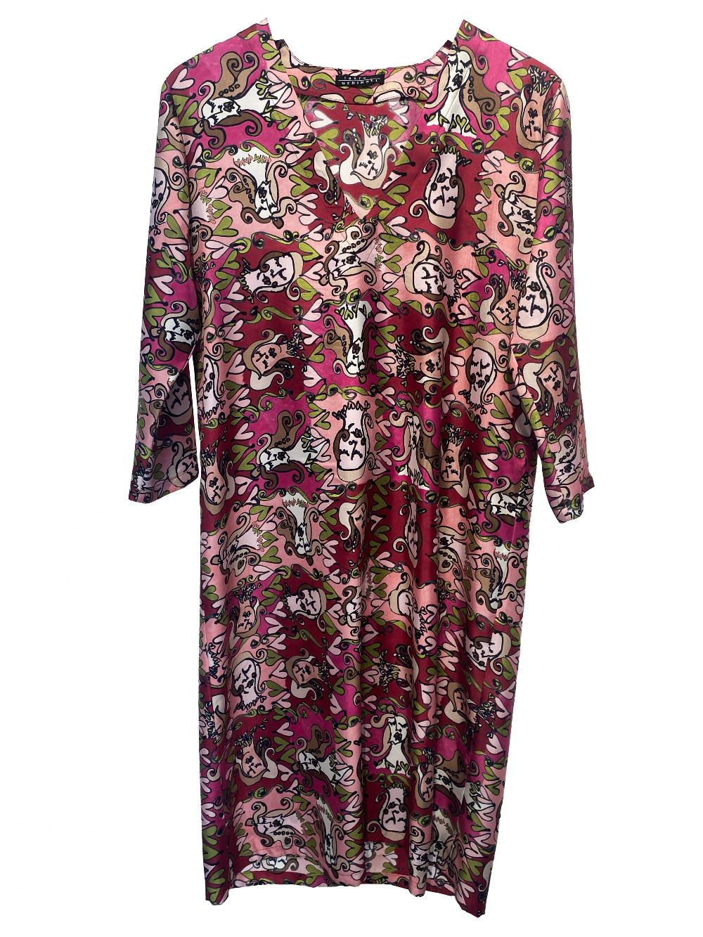 Laura Urbinati V NECK DRESS SILK TWILL