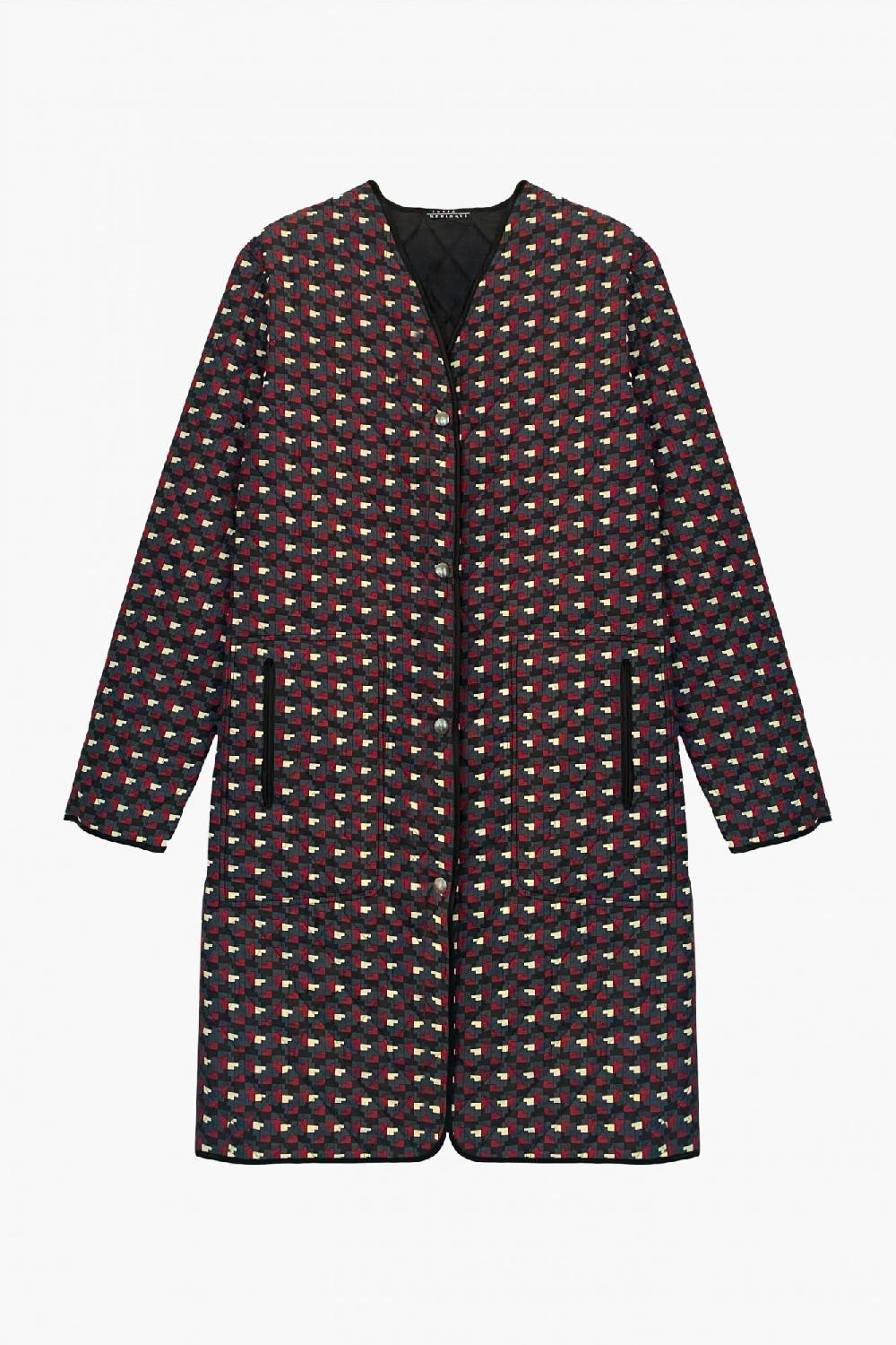 laura urbinati V-NECK PADDED COAT NYLON