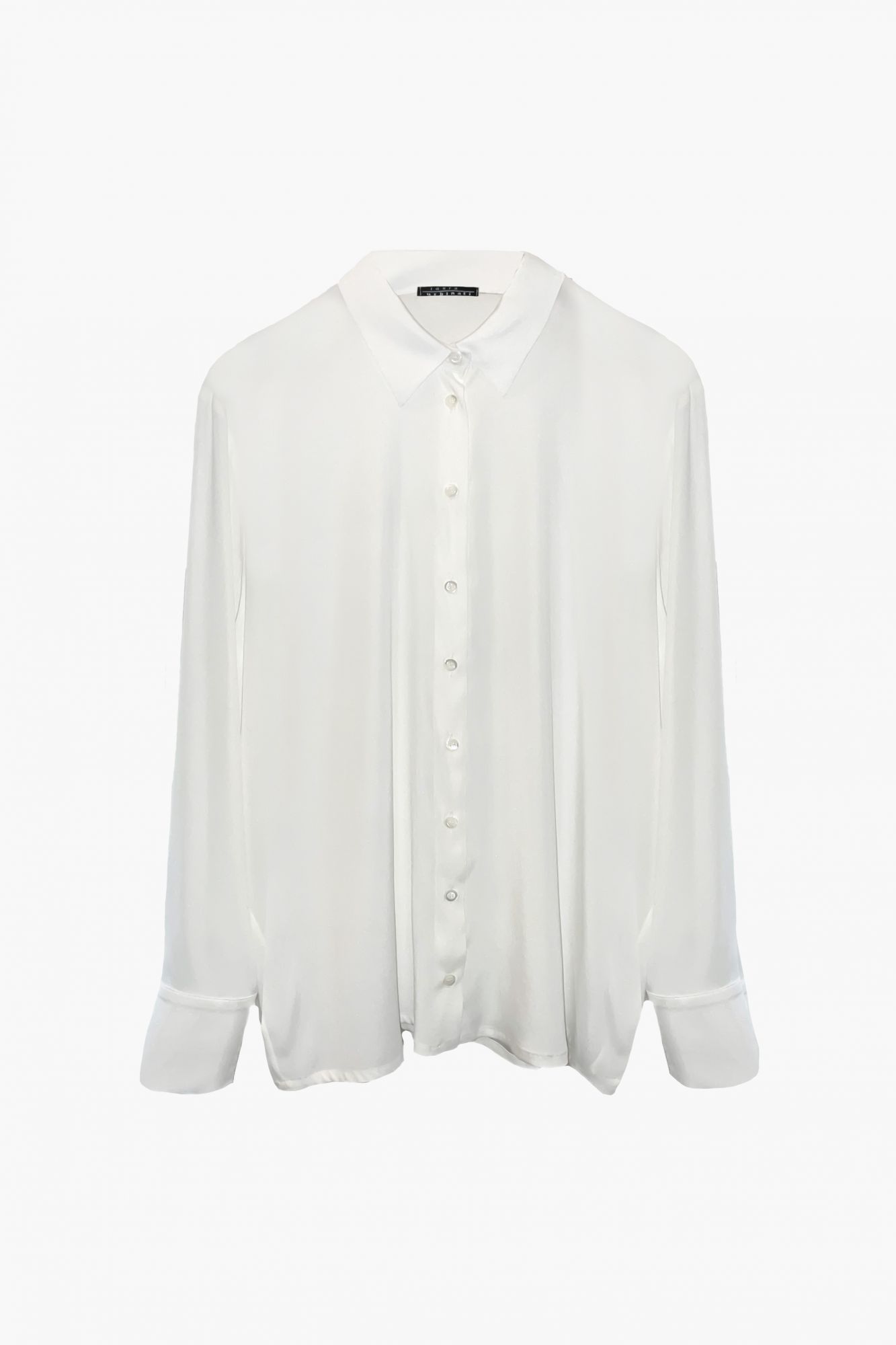 laura urbinati LONG-CUFF OVERSIZE SHIRT STRETH SILK SATIN