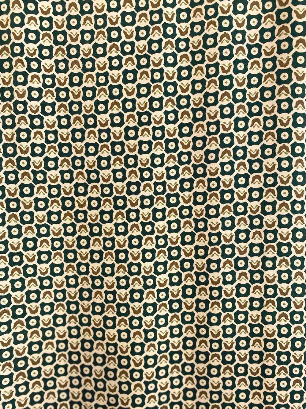 Laura Urbinati LONGUETTE DRESS STRETCH SILK SATIN GEOMETRICO PRINT