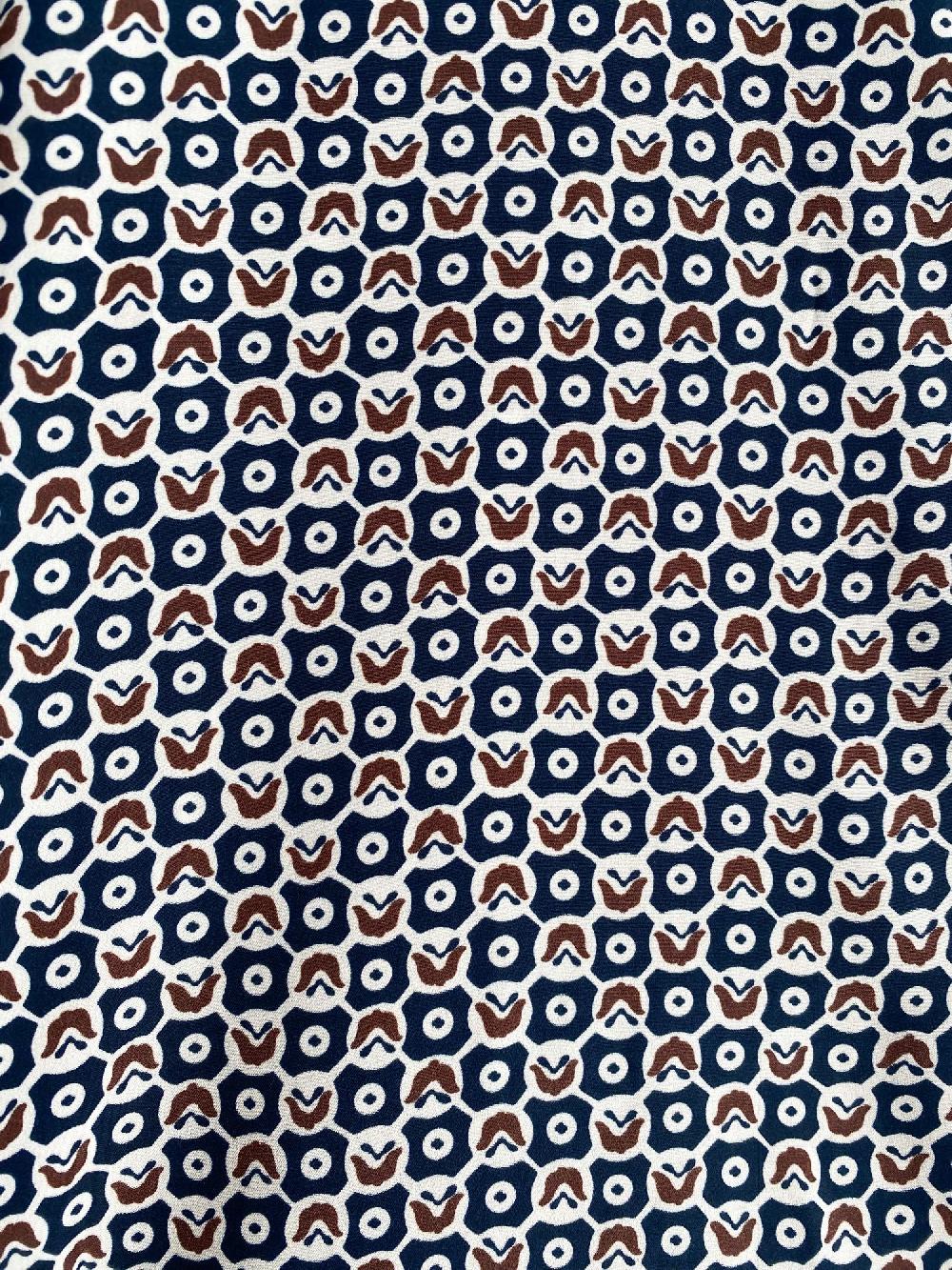 Laura Urbinati LONGUETTE SKIRT STRETCH SILK GEOMETRICO PRINT