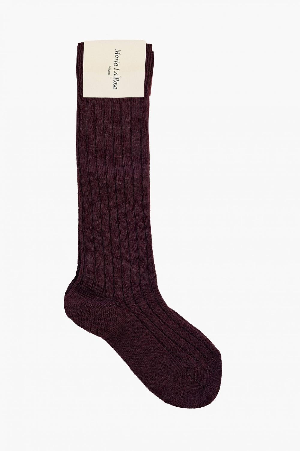 laura urbinati MARIA LA ROSA TROUSER COLLEGE SOCKS BORDEAUX